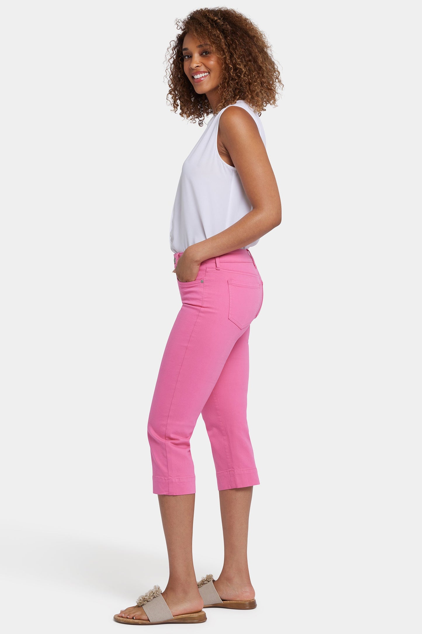 Marilyn Straight Crop Jeans - Honeysuckle