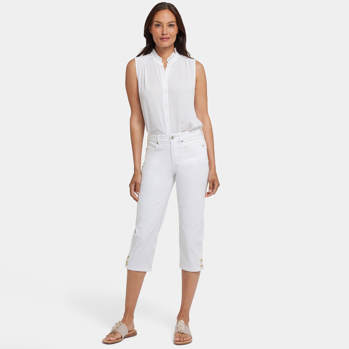 Marilyn Straight Crop Jeans - Optic White