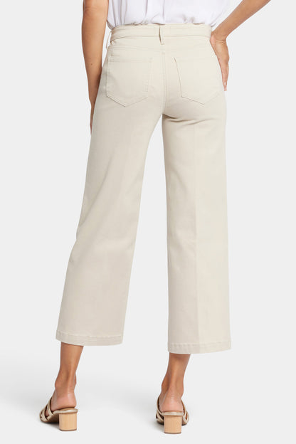 Teresa Wide Leg Ankle Jeans - Feather