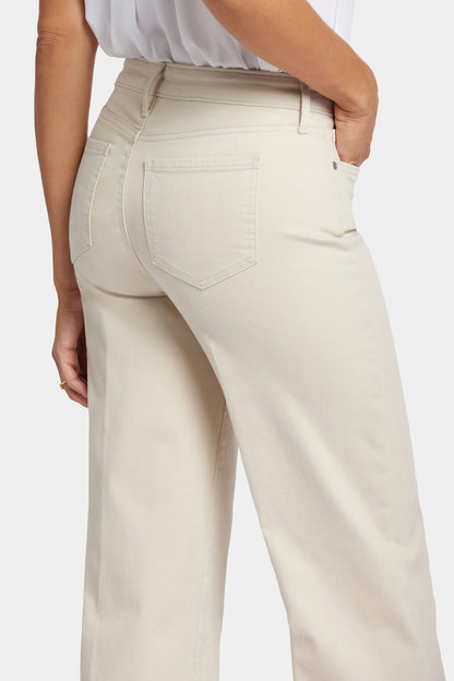 Teresa Wide Leg Ankle Jeans - Feather