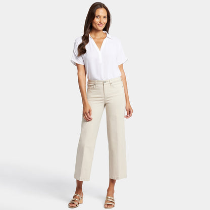 Teresa Wide Leg Ankle Jeans - Feather