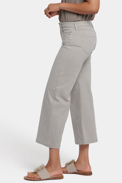 Teresa Wide Leg Ankle Jeans - Hidden Lodge Stripe