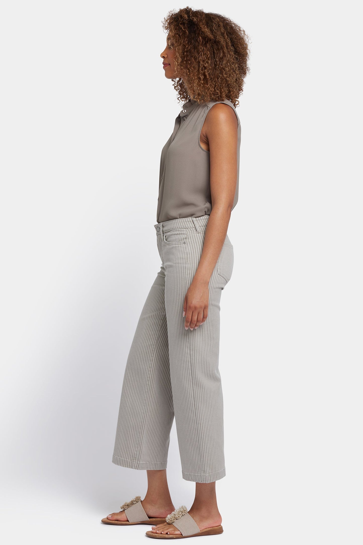 Teresa Wide Leg Ankle Jeans - Hidden Lodge Stripe