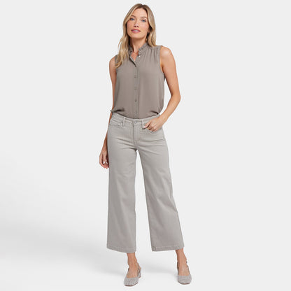 Teresa Wide Leg Ankle Jeans - Hidden Lodge Stripe