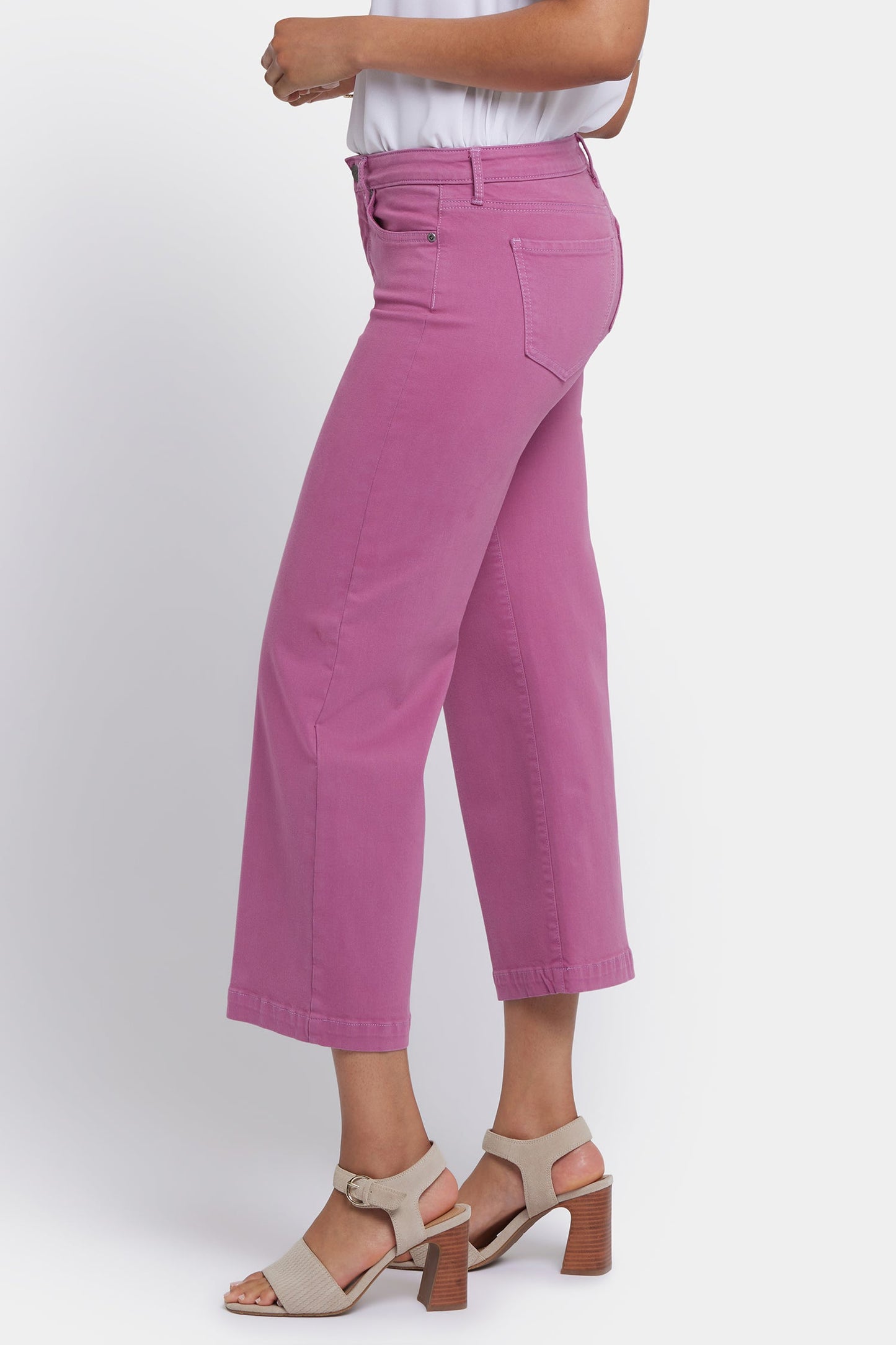 Teresa Wide Leg Ankle Jeans - Red Violet