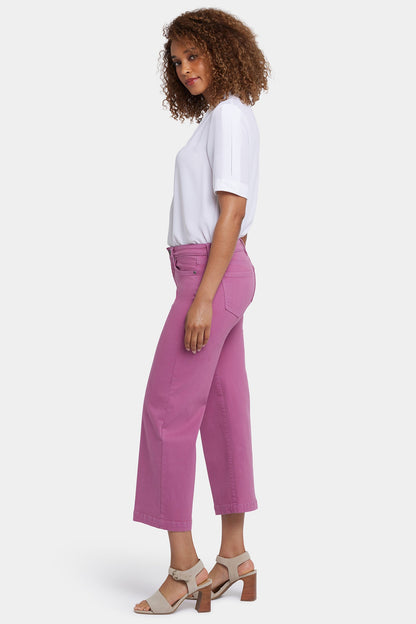 Teresa Wide Leg Ankle Jeans - Red Violet