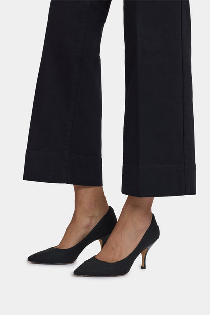 Teresa Wide Leg Ankle Jeans - Black