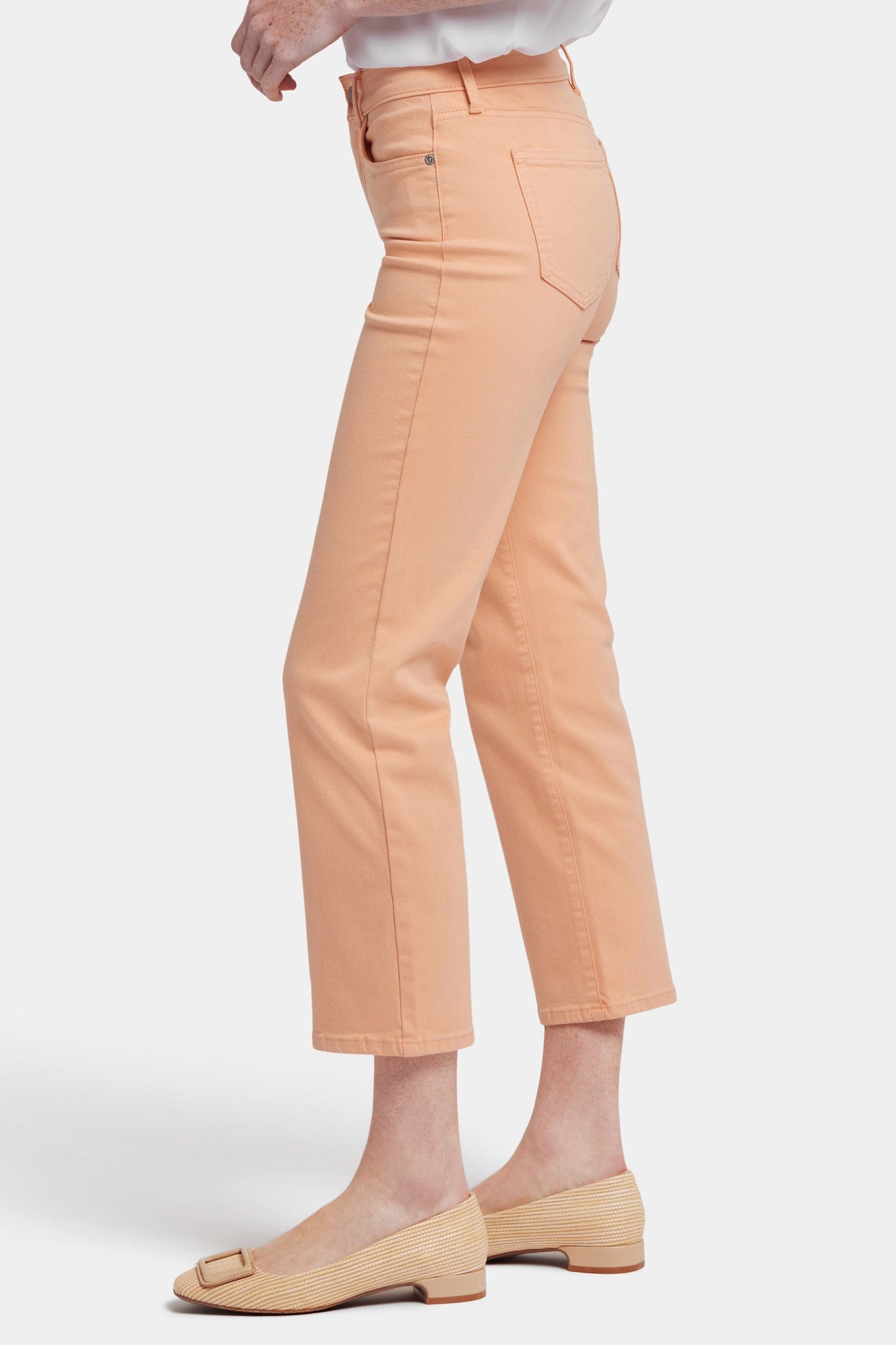 Marilyn Straight Ankle Jeans - Apricot Nectar
