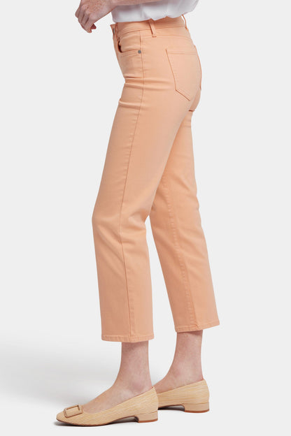 Marilyn Straight Ankle Jeans - Apricot Nectar