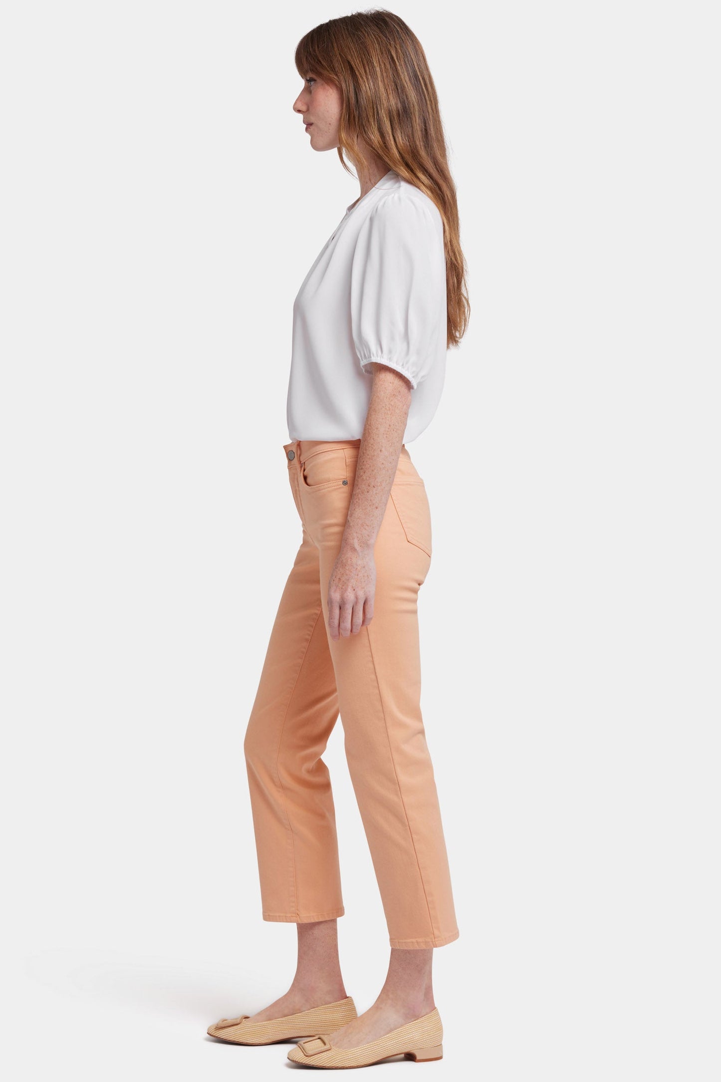 Marilyn Straight Ankle Jeans - Apricot Nectar
