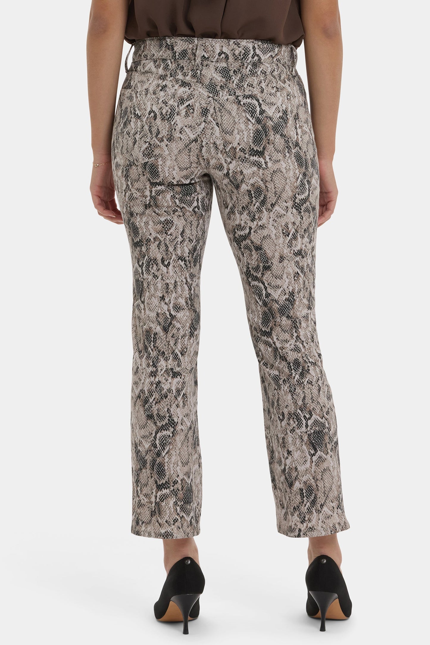 Marilyn Straight Ankle Jeans - Desert Python