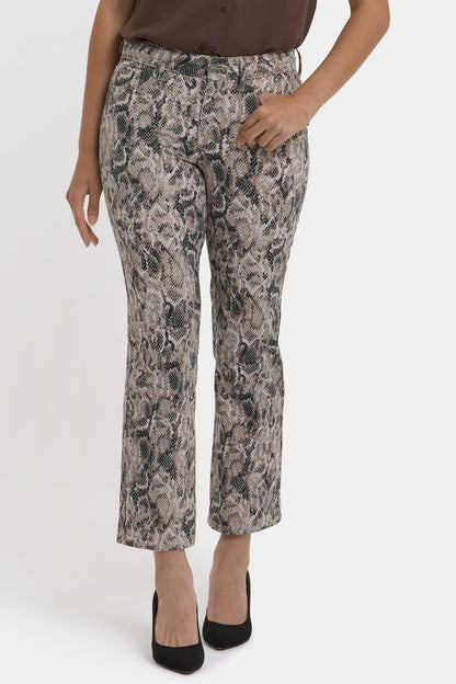 Marilyn Straight Ankle Jeans - Desert Python