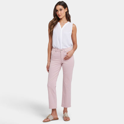 Marilyn Straight Ankle Jeans - Pale Mauve