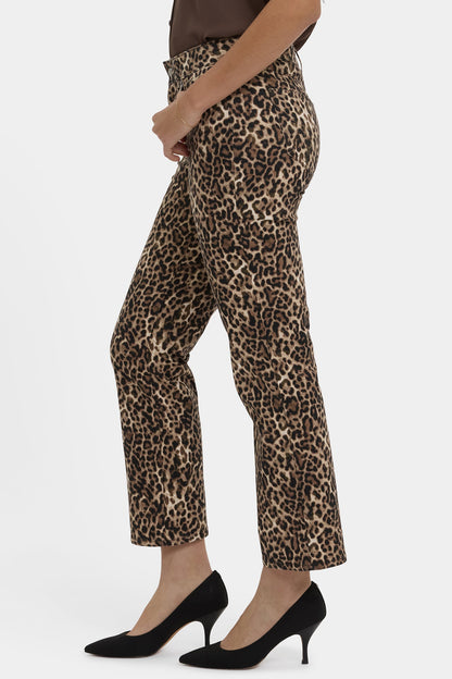 Marilyn Straight Ankle Jeans - Savanna Leopard