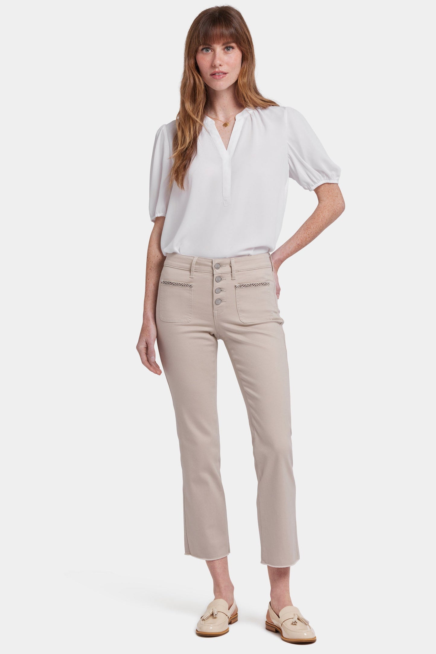 Marilyn Straight Ankle Jeans - Feather