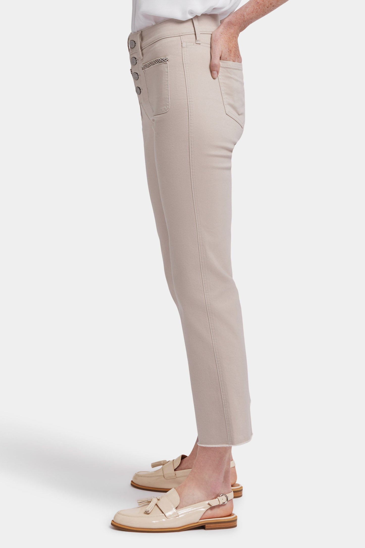 Marilyn Straight Ankle Jeans - Feather