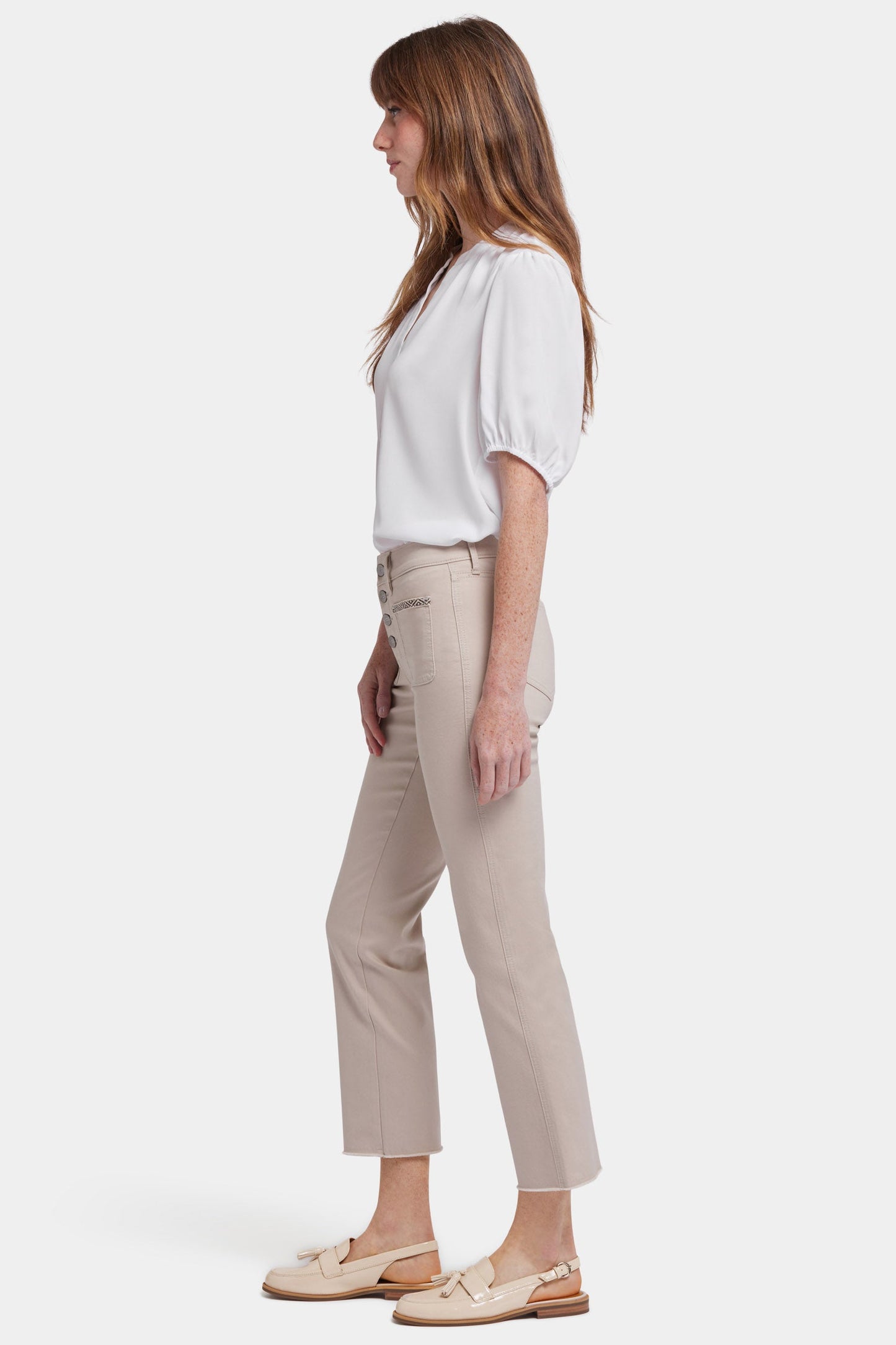 Marilyn Straight Ankle Jeans - Feather