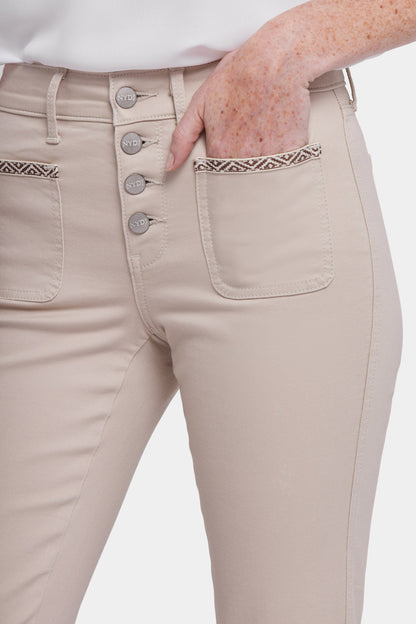 Marilyn Straight Ankle Jeans - Feather