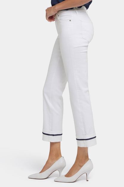 Marilyn Straight Ankle Jeans - Optic White