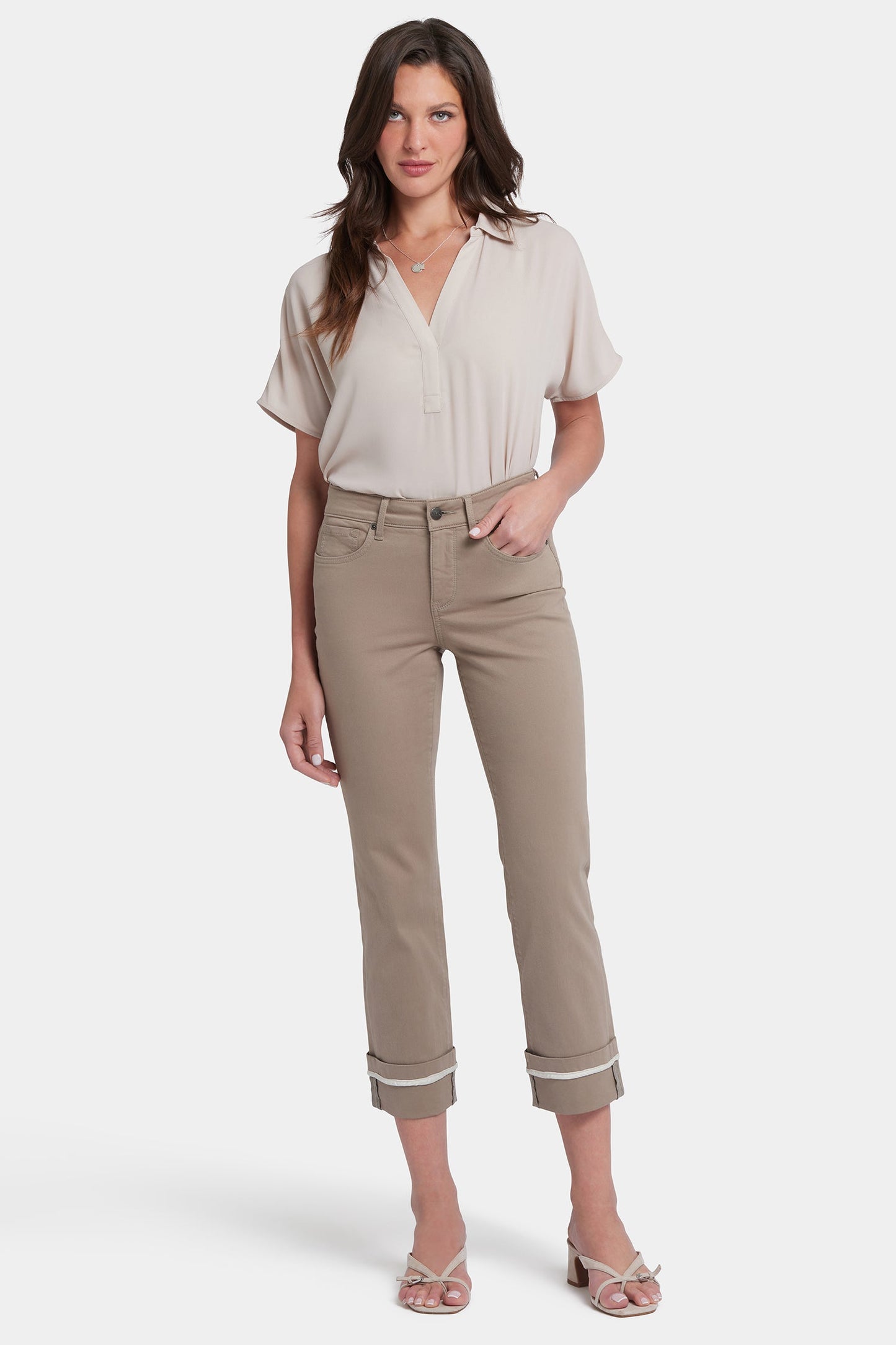 Marilyn Straight Ankle Jeans - Saddlewood