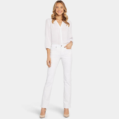 Marilyn Straight Jeans In Tall - Optic White