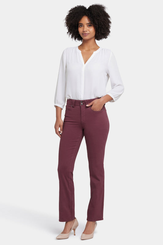 Marilyn Straight Jeans - Dark Cherry