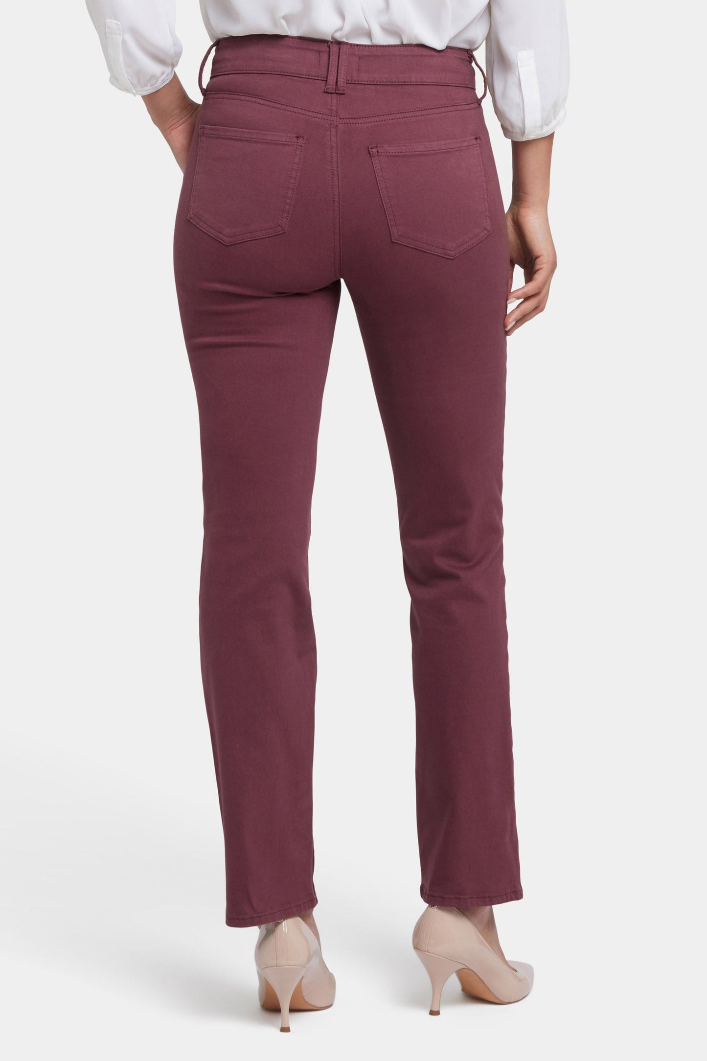 Marilyn Straight Jeans - Dark Cherry
