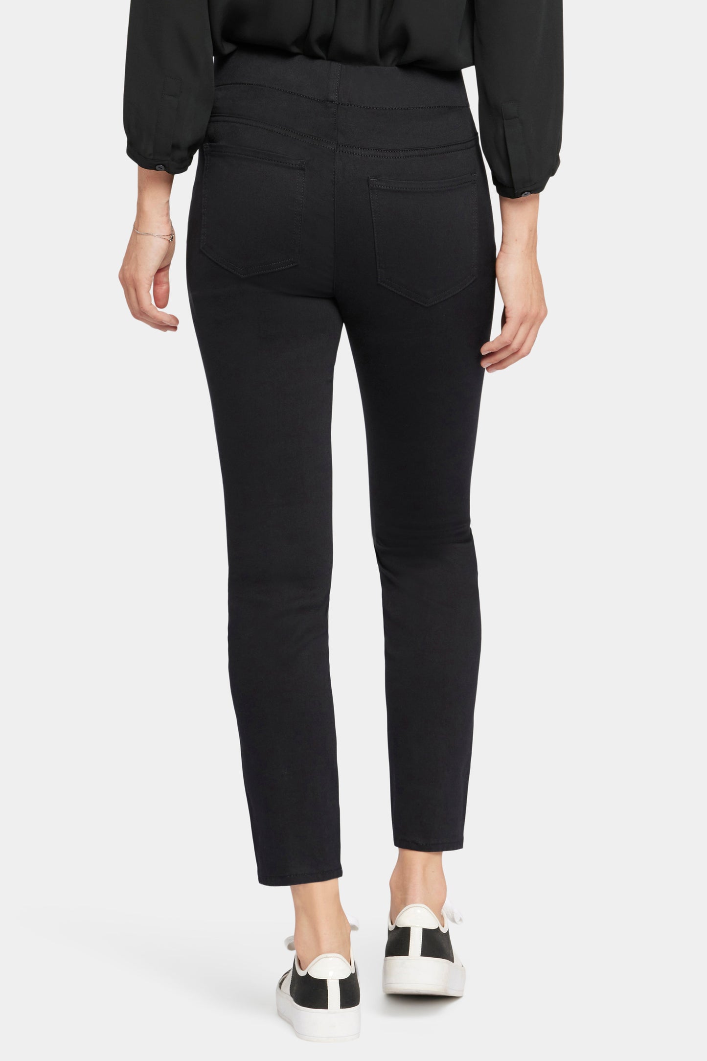 Skinny Ankle Pull-On Jeans - Black