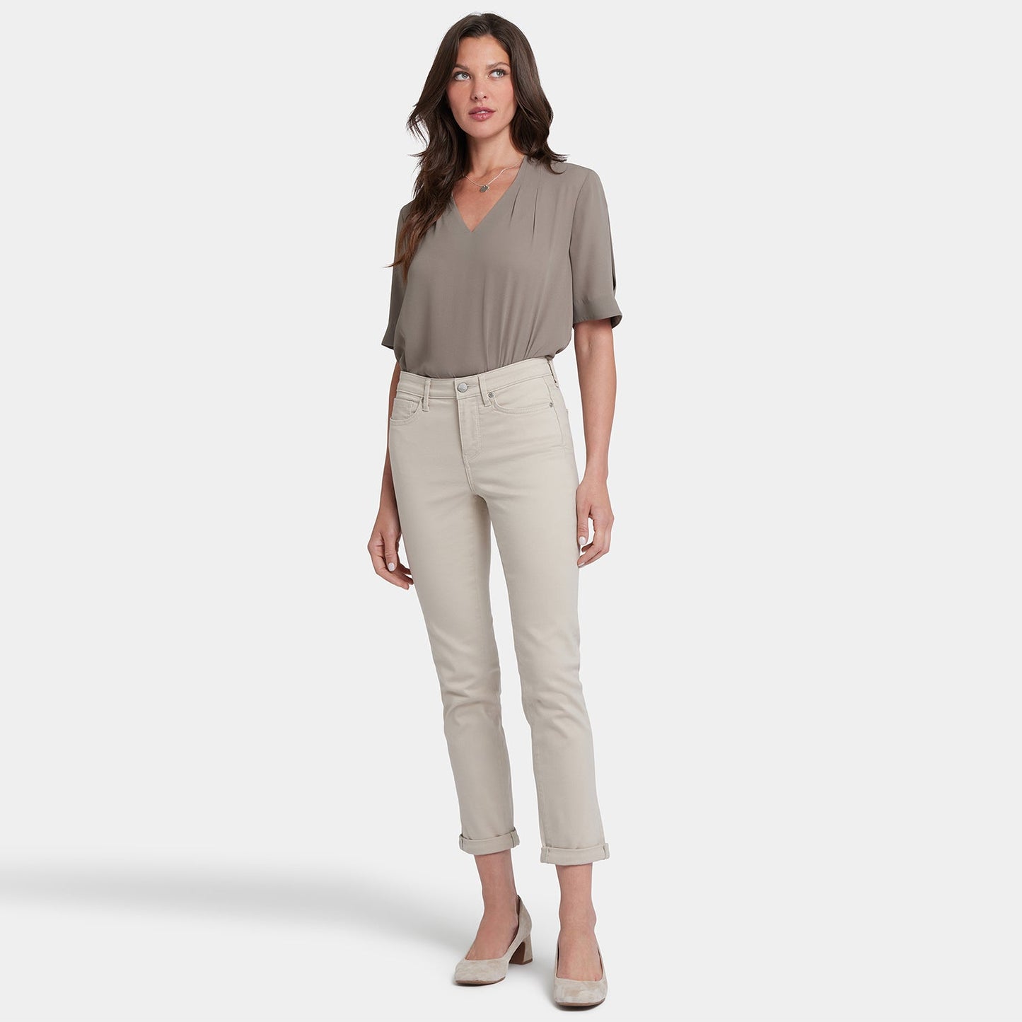 Sheri Slim Ankle Jeans - Feather