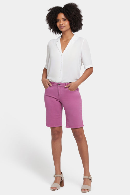 Lilly Denim Shorts - Red Violet