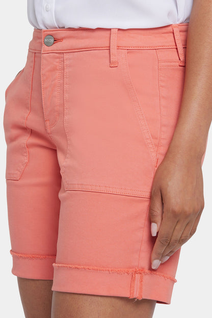 Diana Relaxed Denim Shorts - Coral Haze
