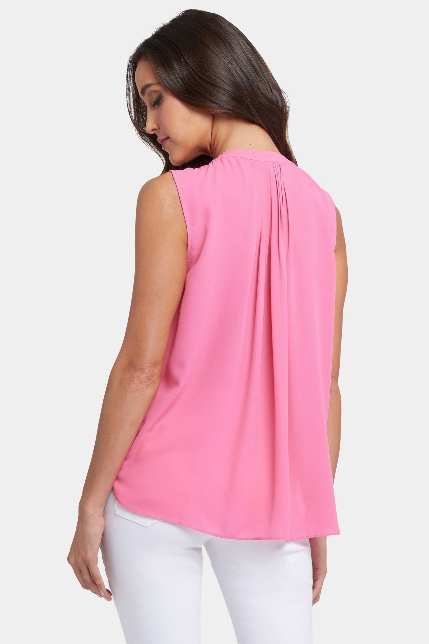 Sleeveless Pintuck Blouse - Honeysuckle