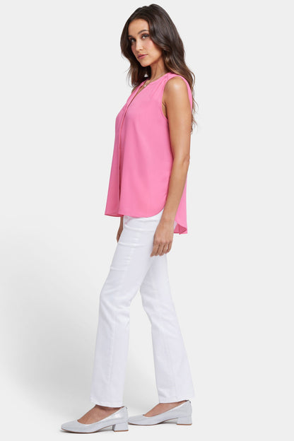 Sleeveless Pintuck Blouse - Honeysuckle