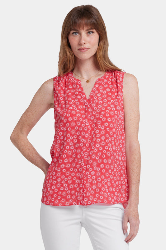 Sleeveless Pintuck Blouse - Teresita
