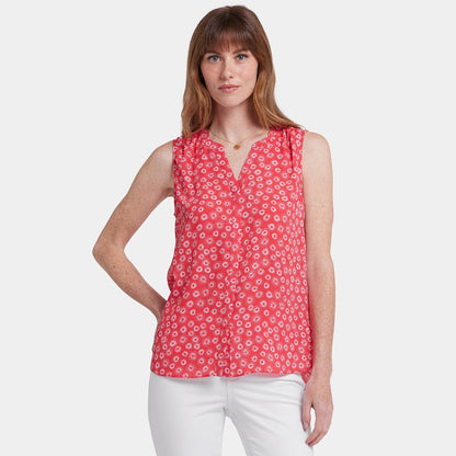 Sleeveless Pintuck Blouse - Teresita