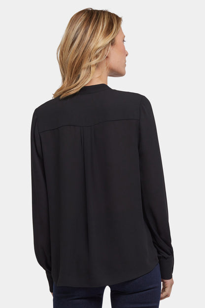 Tie-Neck Blouse - Black