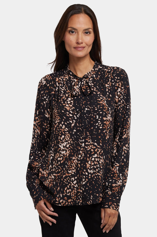 Tie-Neck Blouse - Le Montclair