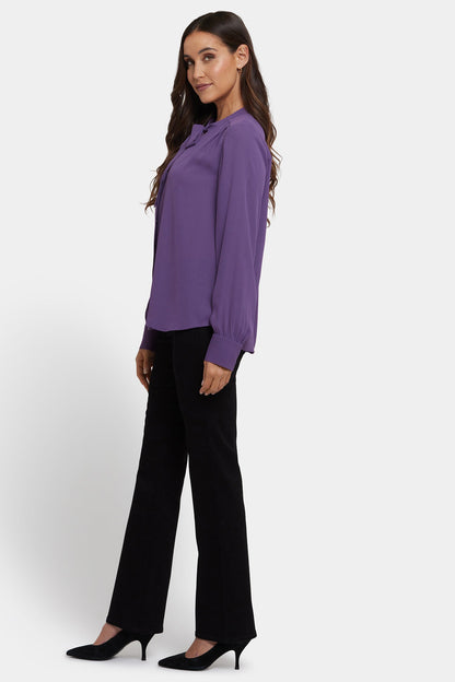 Tie-Neck Blouse - Grape Royale