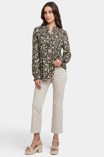 Pleated Front Tunic - Granada Garden