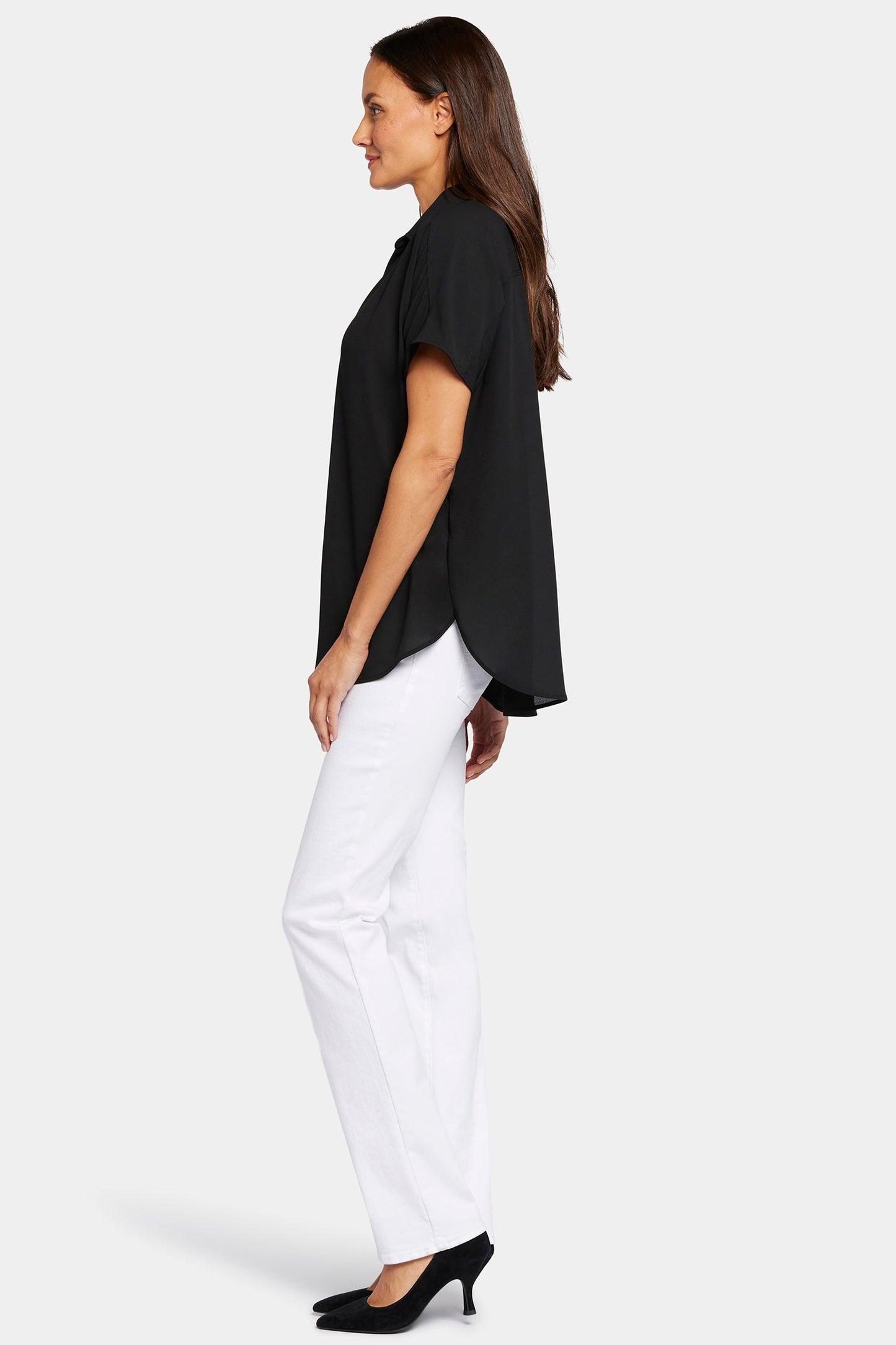 Becky Short Sleeved Blouse - Black