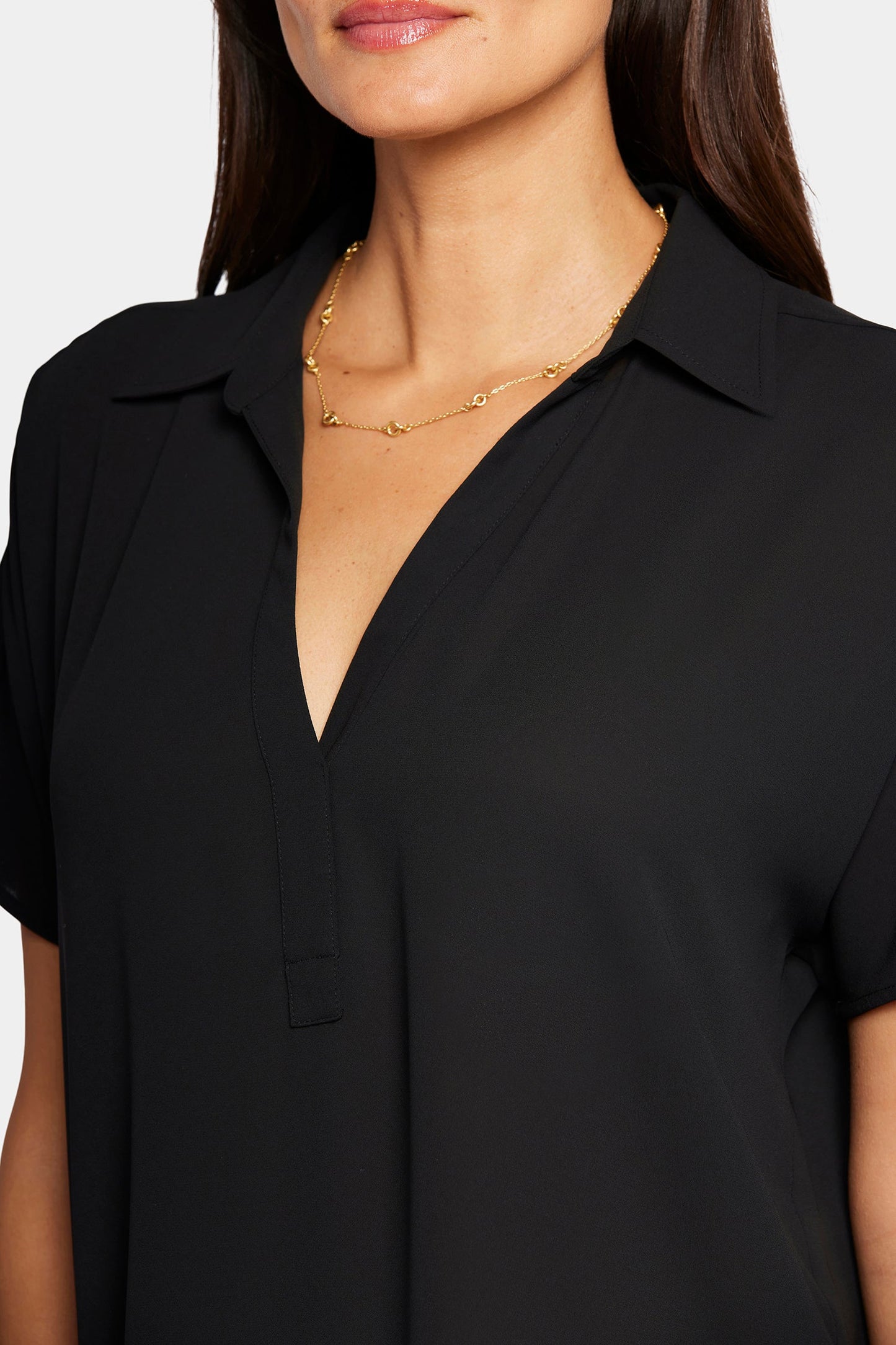 Becky Short Sleeved Blouse - Black