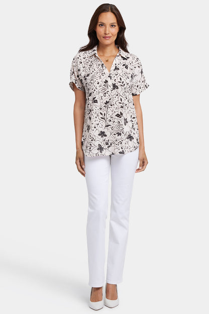 Becky Short Sleeved Blouse - Luna Flores