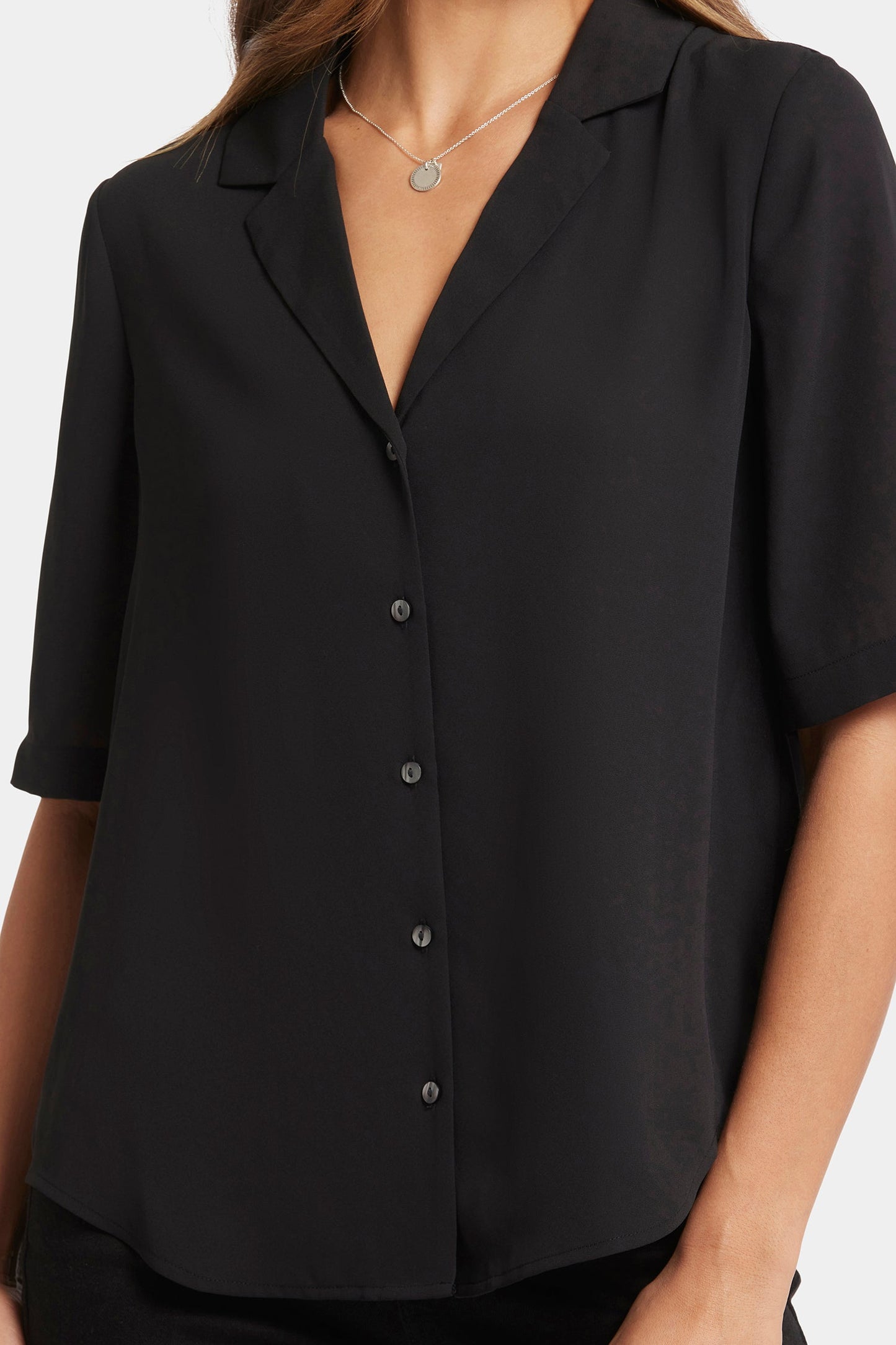 Gabrielle Short Sleeved Blouse - Black