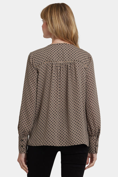 Liliana Peasant Blouse - Capucine Dots
