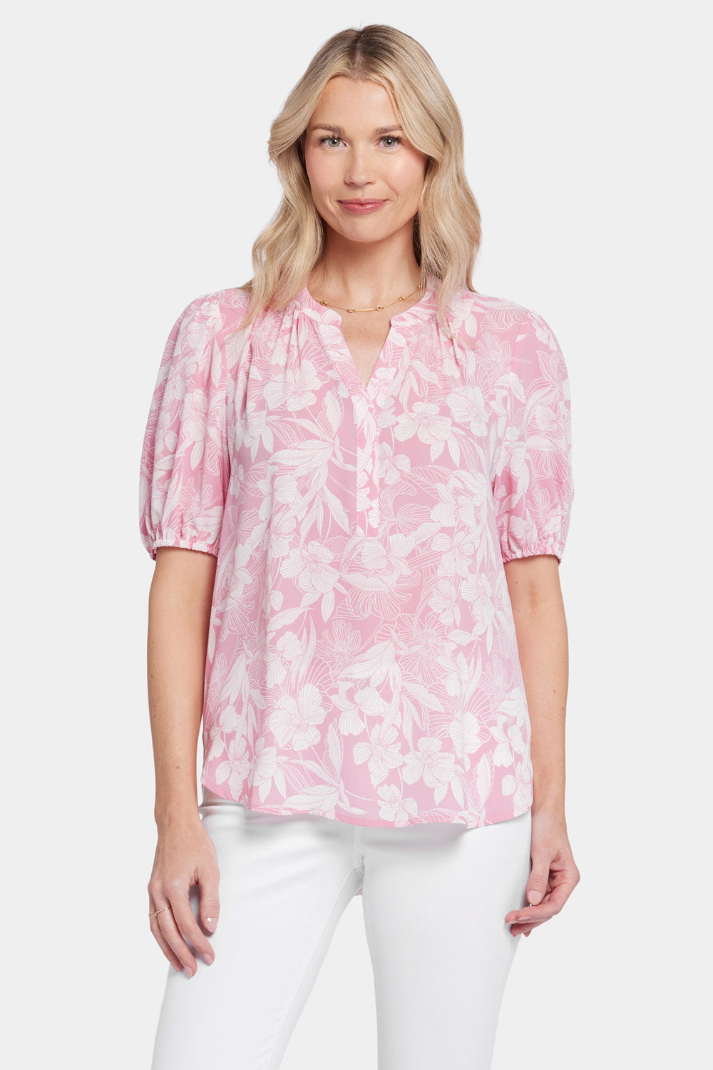 Short Puff Sleeve Popover Top - Larissa