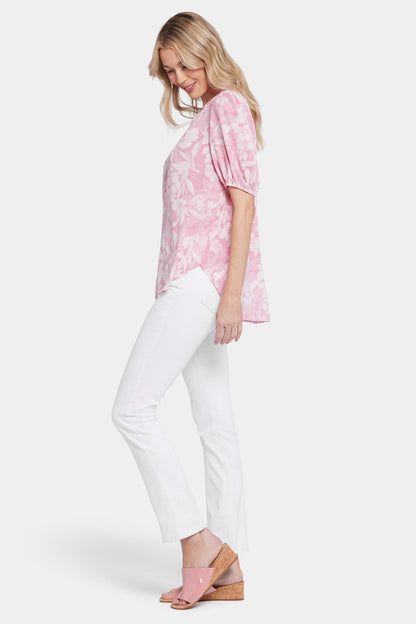 Short Puff Sleeve Popover Top - Larissa
