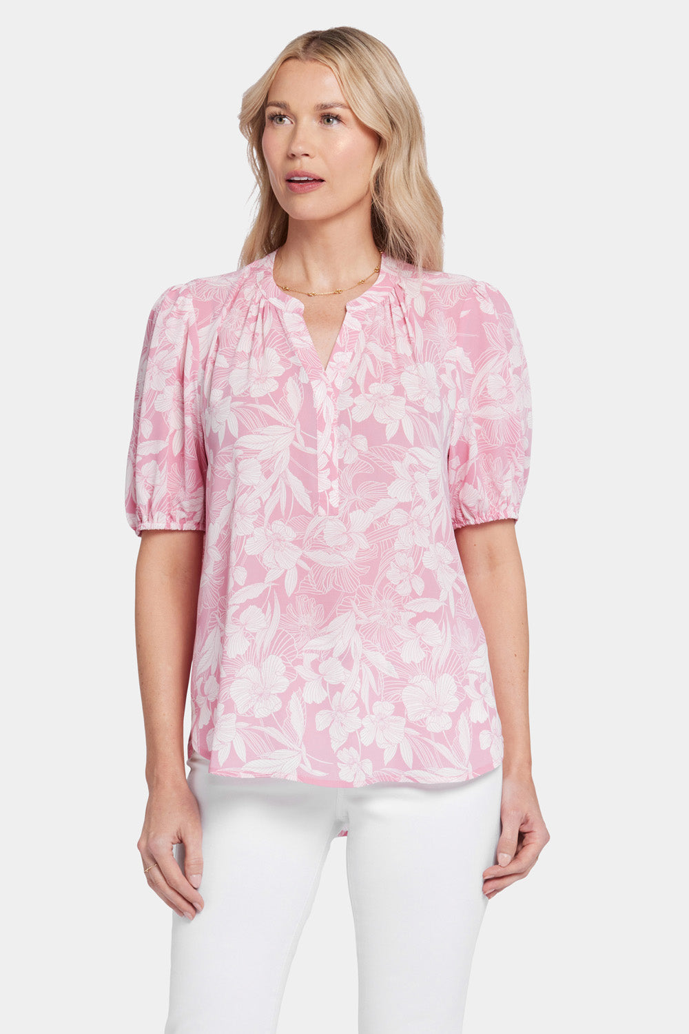 Short Puff Sleeve Popover Top - Larissa