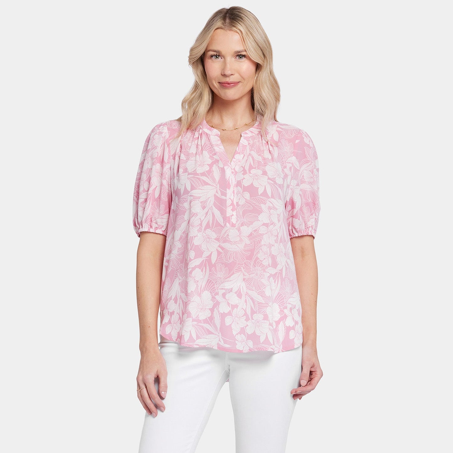 Short Puff Sleeve Popover Top - Larissa