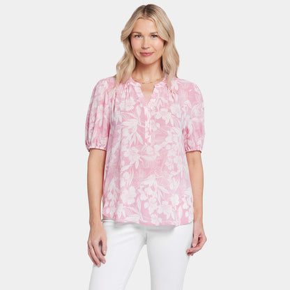 Short Puff Sleeve Popover Top - Larissa