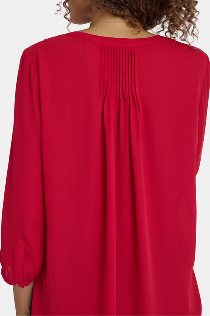 Pintuck Blouse - Carnelian